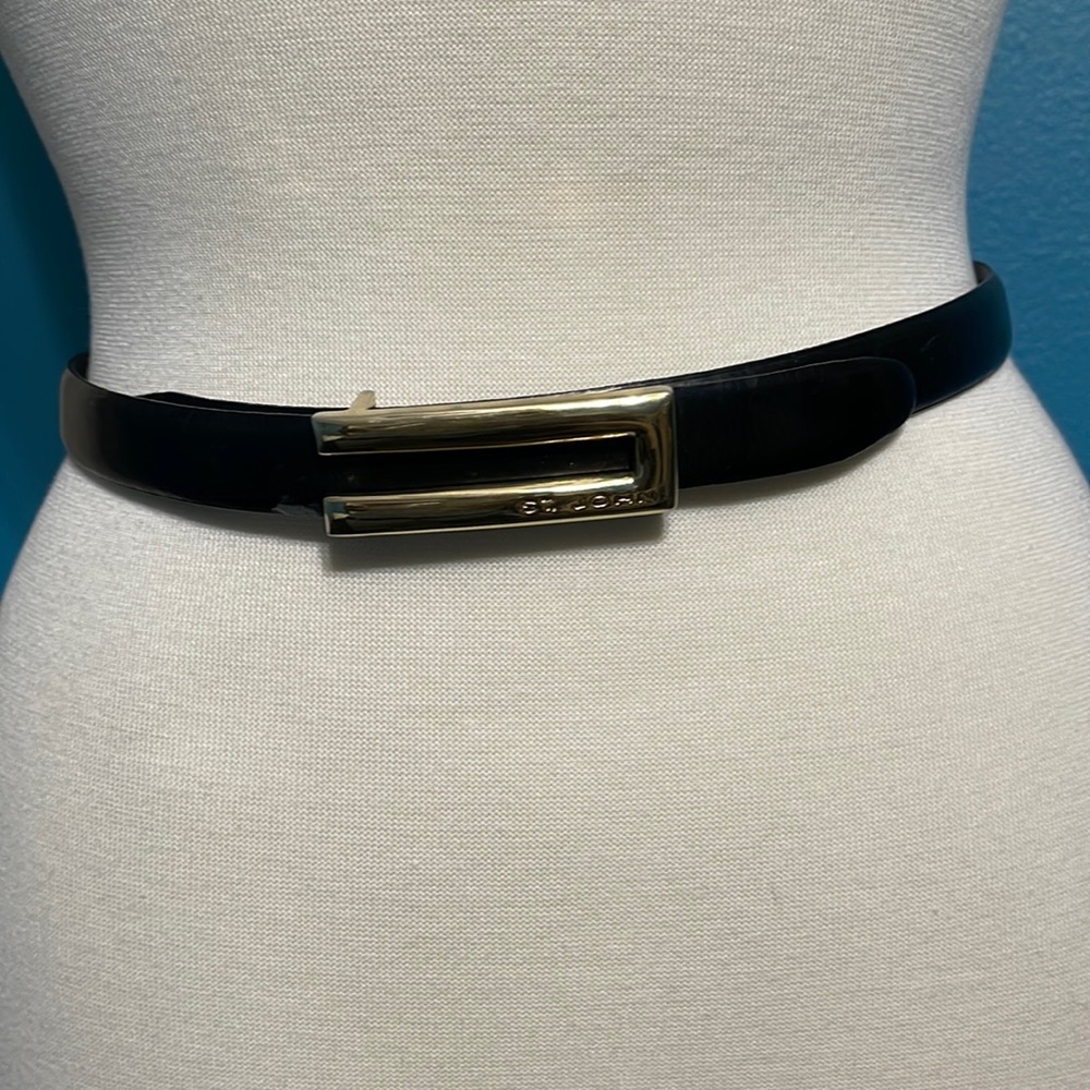 St. John Black Leather Belt